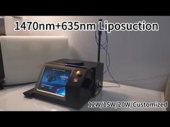 Chirurgie Laser voor cellulitisverwijdering 1470nm 980nm Fiber Optic Diode Laser Liposuction Machine