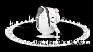 8 Spectrale beeldvorming 18 huidindicatoren Gezichtshuidanalysator met handmicroscoop