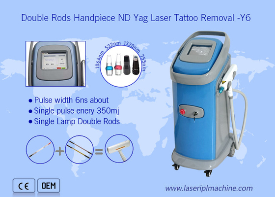 Double Rods Handpiece Q swtich Nd Yag 532nm Professionele Laser Tattoo Removal Machine