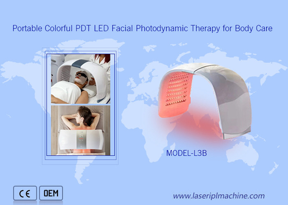 Salon Gebruik Draagbare kleurrijke Pdt Led Photodynamic Therapy Machine voor veroudering van de huid