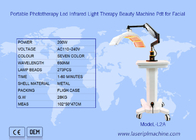 De draagbare de Schoonheidsmachine van Phototherapy Pdt leidde het Infrarode Lichte Gezichts Opheffen