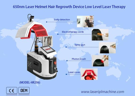 650 Nm Diode Laser Hair Growth Machine Low Level Hair Therapy Analyzer