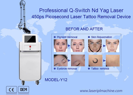 755 nm professionele Nd Yag Picosecond laser tattoo verwijderingsmachine