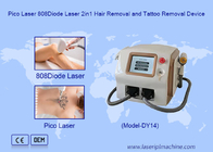 Pijnloze picoseconde tatoeage verwijdering diode laser 2 in 1 haarverwijdering machine