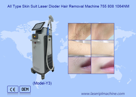 Alle soorten huid pijnloos 1064 755 808nm diode laser ontharing machine