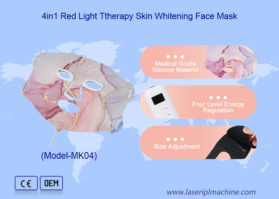 630nm/880nm/590nm/470nm Led Face Mask Light Therapy voor rode/gele/blauwe/infrarood lichtmodus