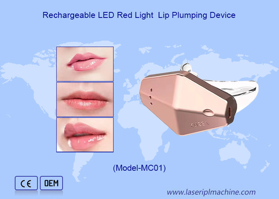Huishoudelijk gebruik Elektrisch siliconen lippenverzorgingsapparaat met LED-licht verbetert gespleten lippen