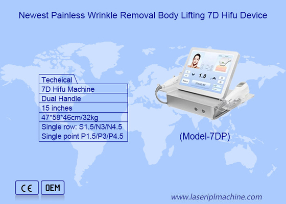 Opvouwbare rimpelverwijderende microfocused ultrasound HIFU 9D-apparaat