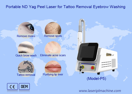 Draagbare 3 golflengte picoseconde Nd Yag laser voor pigment verwijdering tatoeage verwijdering