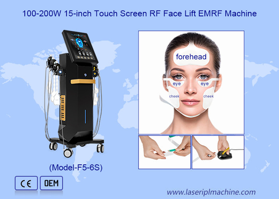 Verticale gezichtsmassage 6 handvaten RET FACE EMS spierstimulator machine