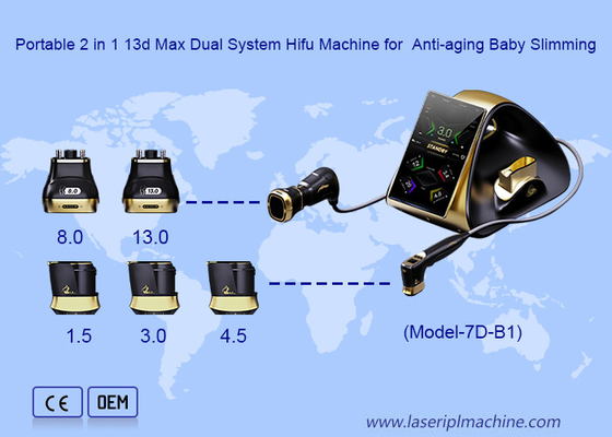 Draagbare 2 in 1 13d Max Dual System Hifu Machine voor Anti-aging Baby Slimming