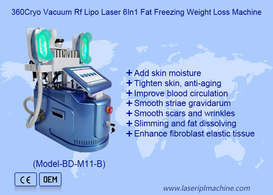 360 Cryo Vacuum Rf Lipo Laser 6 In 1 Vet Bevriezing Gewichtsverlies Lichaamsverminderingsmachine