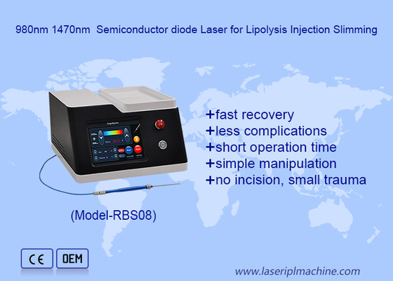 980nm 1470nm halfgeleiderdiode laser voor lipolyse injectie afslanking