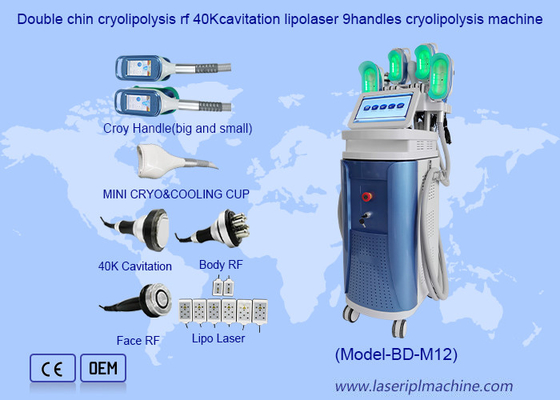 40K Cavitatie RF Lipo 360 Cryo Cool Body Sculpting Fat Freezing Weight Loss Machine