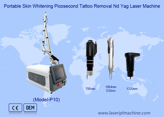 Draagbare huid whitening Picosecond tatoeage verwijdering Nd Yag laser machine