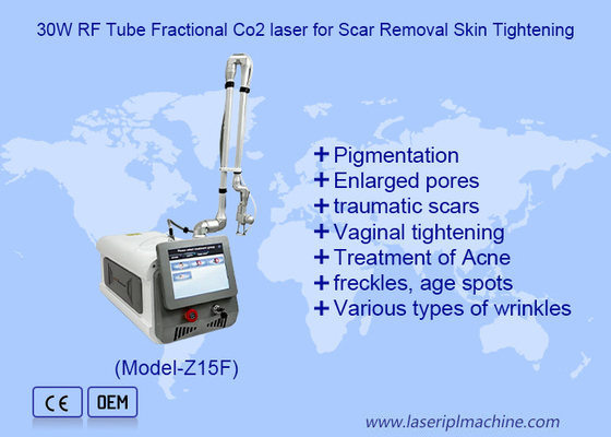 30W RF Tube Fractionele CO2-laser voor littekenverwijdering Huidverstrengeling