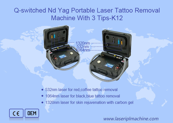 Geplaatst op de lijst van hoge kwaliteit draagbare AC220V laser tatoeage verwijdering machine 1064nm 532nm 5HZ