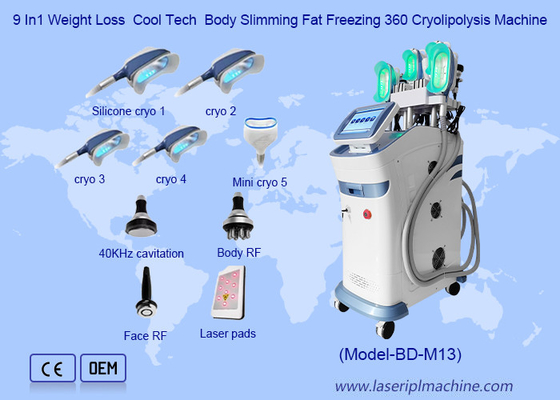 9 In1 Gewichtsverlies Cool Tech Body Slimming Fat Freezing 360Cryolipolysis Machine