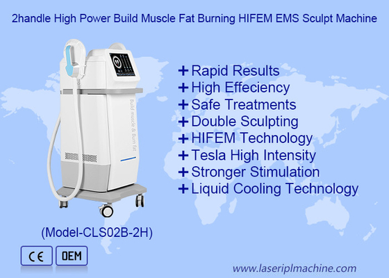 2 Handle High Power Build Muscle Fat Burning HIFEM Sculpt Machine