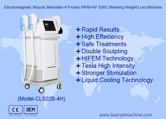 Elektromagnetische spierstimulator 4 sondes HIFM RF EMS afslanking gewichtsverlies machine