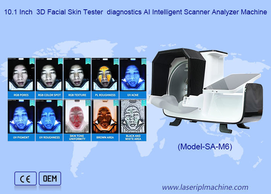 24x High Definition Schaduwloze Lamp Smart Mirror 3D Gezichtshuid Analyse Machine