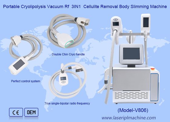 Draagbare Cryolipolysis Vacuum Rf 3IN1 Cellulitis Verwijdering Body Slimming Machine