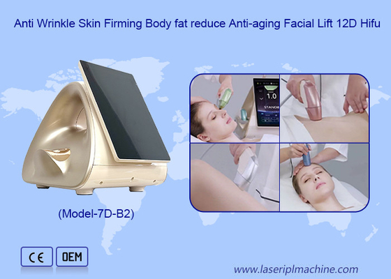 12D HIFU Anti-aging gladde fijne lijnen Gezichtslifting HIFU Machine