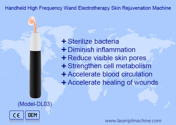 Handheld huidverjonging elektrotherapie High Frequency Wand Argon Machine