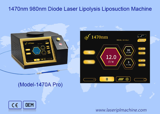 Chirurgie Laser voor cellulitisverwijdering 1470nm 980nm Fiber Optic Diode Laser Liposuction Machine