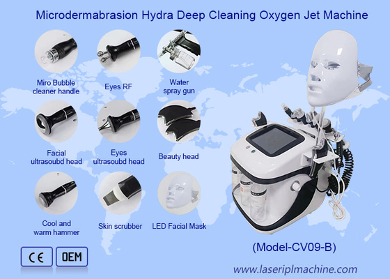 Black Pearl Aqua Peel RF Ultrasone Zuurstof Bubble Hydro Microdermabrasion Machine voor diep reiniging