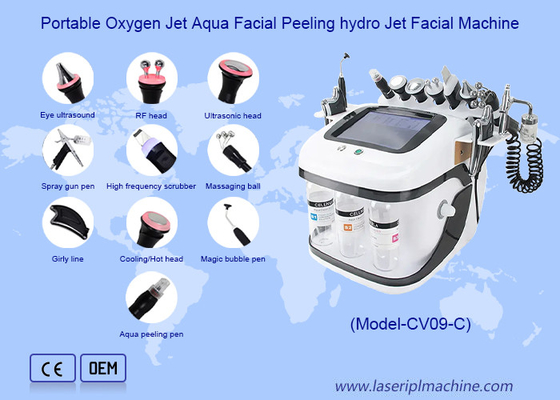 Gezichtsverzorging Aqua Peel RF Oxygen Jet Hydro Microdermabrasion Machine voor diep reiniging