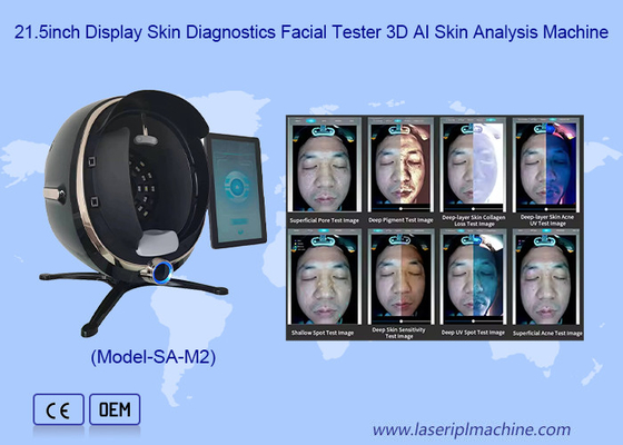 21.5 inch scherm huiddiagnostiek gezichtsonderzoeker 3D AI huid analyse machine