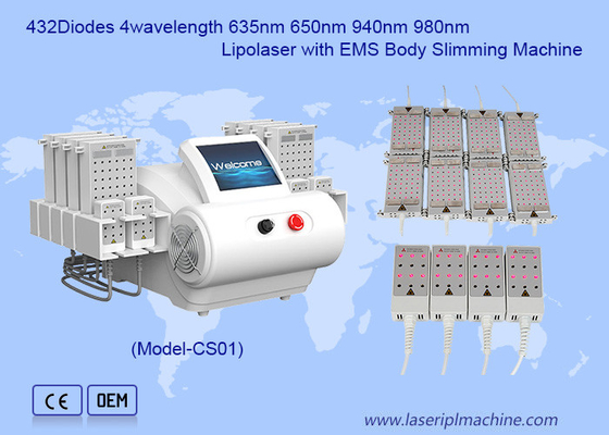 635nm 650nm 940nm 980nm Diode Laser EMS Plate Liposuctie Body Slimming Machine