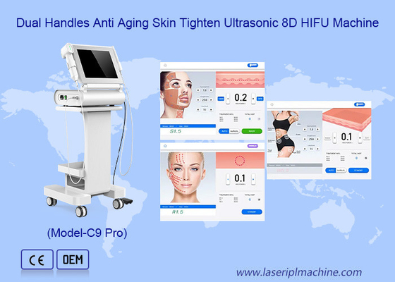 8 Ultrasone cartridges voor anti-aging huid Strenger rimpelverwijdering 8DHifu Machine