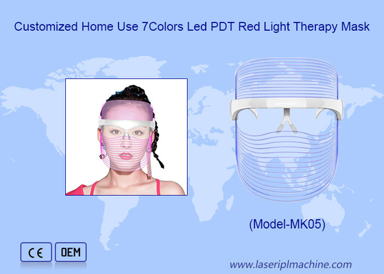 7 kleuren LED-masker voor het gezicht Voor acnebehandeling Huidverjonging Rimpelverwijdering