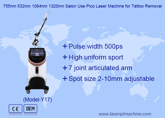 Koreaanse geïmporteerde laserarm met 1064 532 755nm picoseconde laser voor tatoeage verwijdering