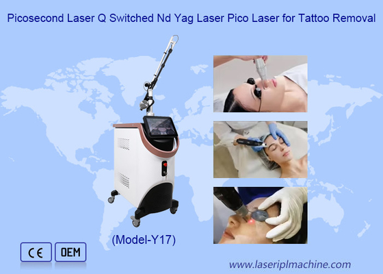 Koreaanse geïmporteerde laserarm met 1064 532 755nm picoseconde laser voor tatoeage verwijdering