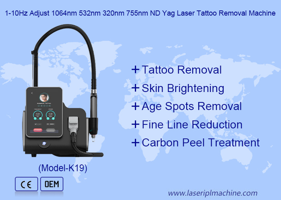 Picoseconde 532nm 1064nm 1320nm Verwijder tatoeage ND Yag Laser Machine