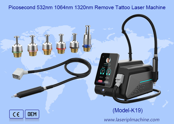 Picoseconde 532nm 1064nm 1320nm Verwijder tatoeage ND Yag Laser Machine