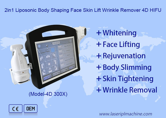 2 In 1 Liposonic Body Shaping Gezichtshuid Lift Rimpelverwijderaar 4d Hifu Machine