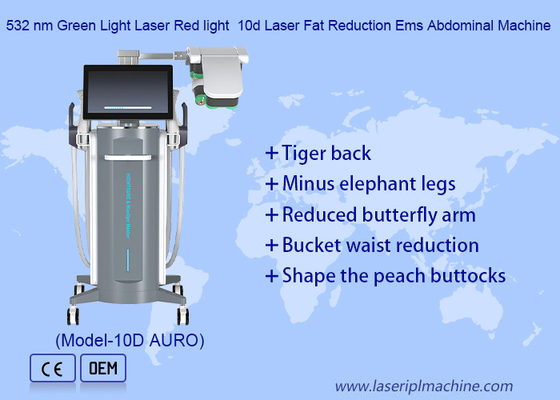 532 Nm Green Light Laser Red Light 10d Laser Fat Reduction Ems Abdominal Machine