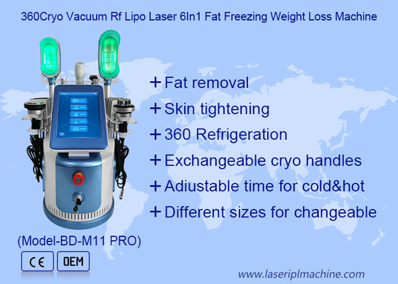 650nm - 550nm Cryolipolysis Vermageringsdieetmachine voor Lichaam het Vormen/Huid Tigtening