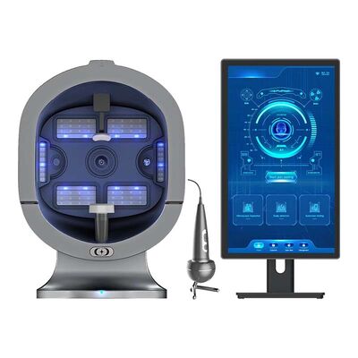 Goede prijs 21,5 inch 3 camera's haarzakjes hoofdhuid scanner detector gezichtshuid analyse machine online