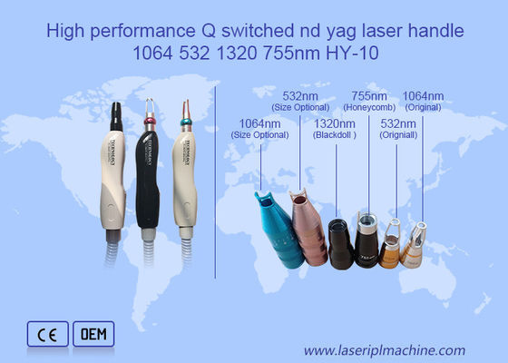 1064 532 1320 755nm Huidverjonging Q Geschakeld Nd Yag Laser Handle
