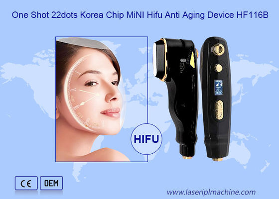 Mini Hifu schoonheidsapparaat één shot 22 punten voor gezichtslifting anti-aging