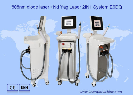 2 in 1 808 nm diodelaser plus pico Q-geschakelde Nd Yag-lasermachine