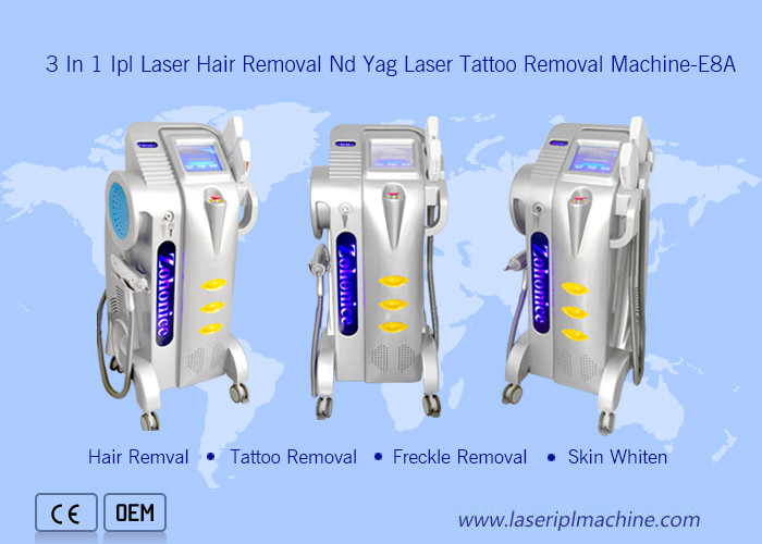 Salon Gebruik Professionele Nd Yag Tattoo Freckle Removal 3 in1 Haarverwijdering Ipl OPT Laser Device