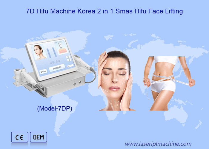 Dubbele handgrepen 7D Hifu 2 in 1 Ogen Lifting Skin Anti Aging 7D Afslankmachine