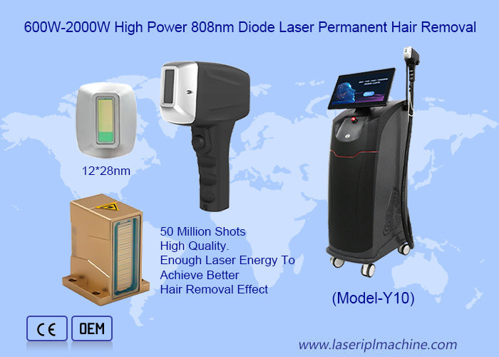 500W-1600W 4 golflengten voor alle huidkleuren 808nm diode laser ontharingsmachine
