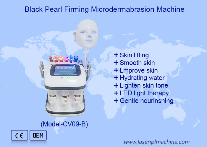 Black Pearl Aqua Peel RF Ultrasone Zuurstof Bubble Hydro Microdermabrasion Machine voor diep reiniging